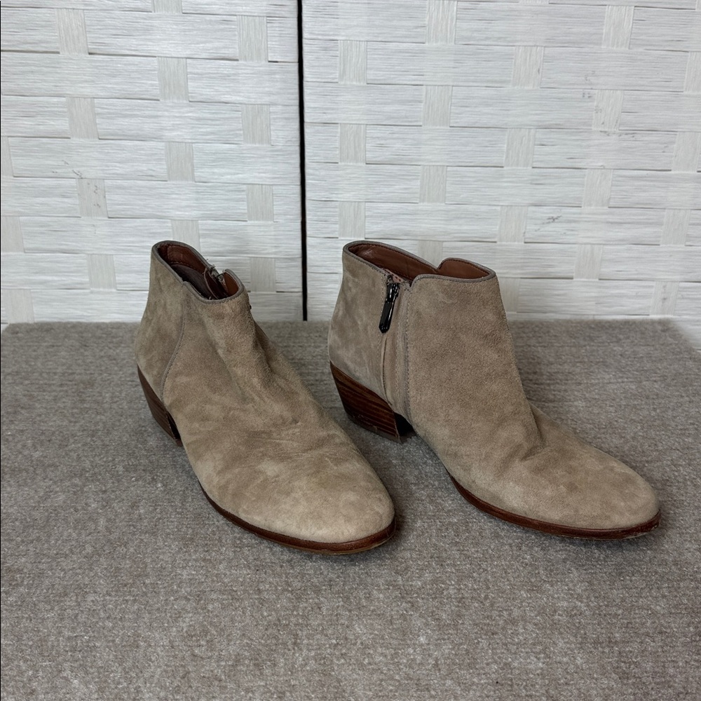 Sam Edelman Petty Ankle Boots Size 8.5 Suede‎ Leather Booties Everyday Wear - Picture 3 of 11